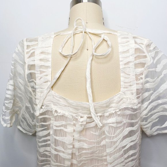 NWOT Urban Outfitters Fes Sheer Tie-Back Tiger Print Midi Dress / Swim Cover - Picture 4 of 7